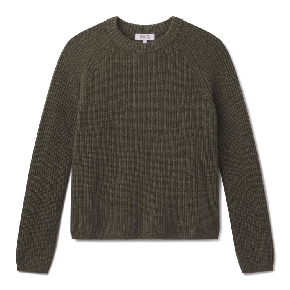 Pura Cashmere 100% Cashmere Fisherman Sweater NWT - Picture 3 of 7